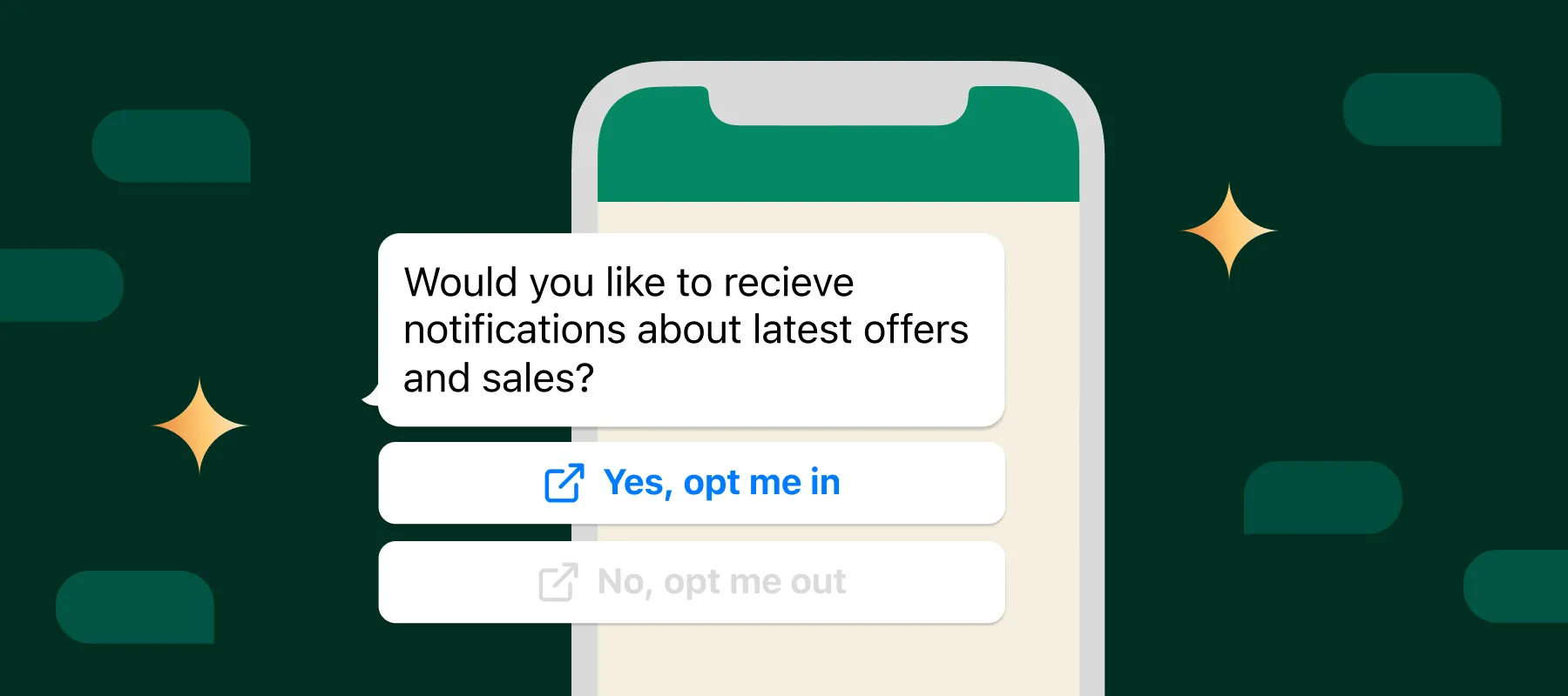 Opt-in, opt-out och LEAVE-knappen på WhatsApp
