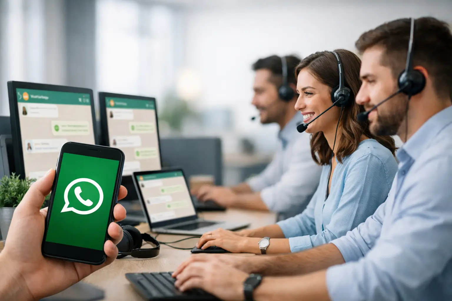 WhatsApp untuk berbilang ejen: peranti terhubung atau peti masuk dikongsi?